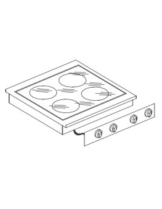 CUISINIÈRE EN CÉRAMIQUE 4 ZONES