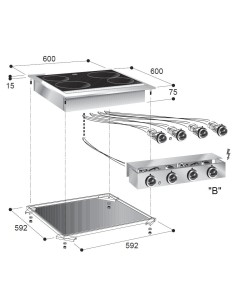 CUISINIÈRE EN CÉRAMIQUE 4 ZONES 2