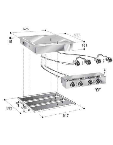 PLAQUES GRILL ÉL. CHROME