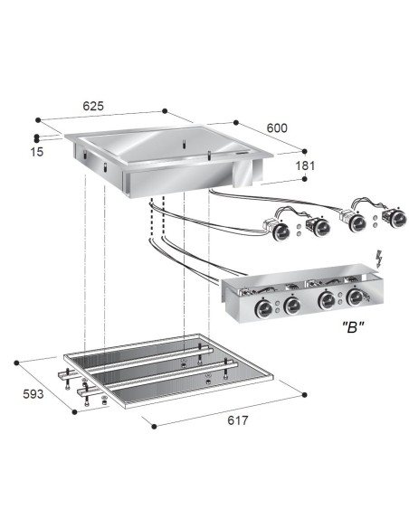 PLAQUES GRILL ÉL. CHROME