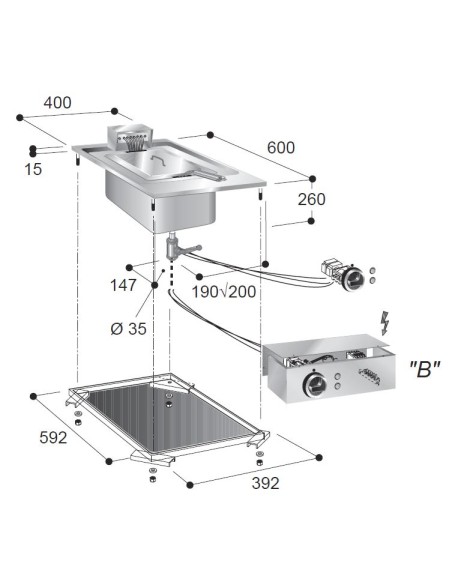 FRITEUSE ÉL. 1X10 L