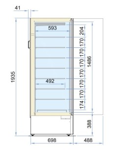 CONGÉLATEUR PORTE EN VERRE MARIN STATIQUE 2