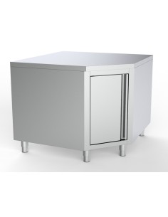 PLAN DE TRAVAIL ANGLE AVEC PORTE 1000/1000 POUR 600MM TABLES