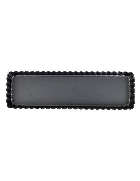 Moule à tarte rectangulaire antiadhésif avec fond amovible De Buyer 36cm