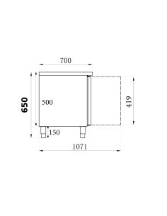 TABLE RÉFRIGÉRÉE 650 HAUTE 3 PORTES 2