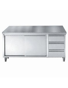 700 PLAN DE TRAVAIL PORTES COULISST TIROIRS 1600