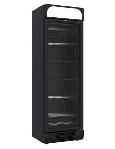 CONGÉLATEUR 1 PORTE EN VERRE NOIR 382L