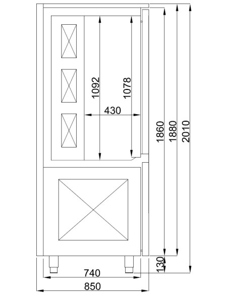 REFROIDISSEUR À VENTILATION 15x 1/1GN