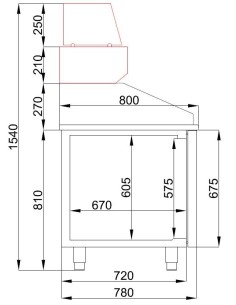 TABLE PRÉP POUR PIZZA 2 PORTES ET 5 TIROIRS 2