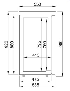 ARRIÈRE BAR RÉFRIGÉRÉE NOIR 4 PORTES*TRANSPORT DUR DEMANDE* 2