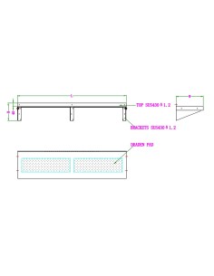 400 ÉTAGÈRE MURALES EN INOX 1500 INCL. CONSOLES 2