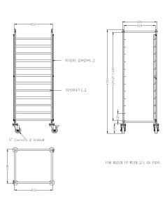 CHARIOTS DE DÉBRASSAGE DÉMONTABLE 2/1GN 2