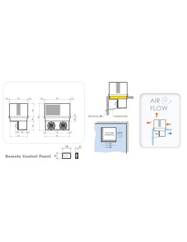 UNITÉ DE PLAFONNIERS TYPE NÉGATIF 6,3-9,8 M3