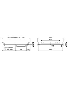 DROP-IN PLAQUE CHAUFFANTE VITROCÉRAMIQUE 2/1 - BLANC 2
