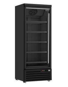 CONGÉLATEUR 1 PORTE EN VERRE NOIR JDE-600F BL