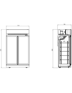 CONGÉLATEUR 2 PORTES EN VERRE INS-1000F 2