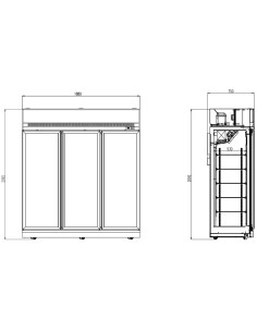 CONGÉLATEUR 3 PORTES EN VERRE INS-1530F 2