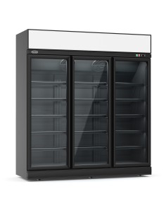 CONGÉLATEUR 3 PORTES EN VERRE NOIR INS-1530F BL