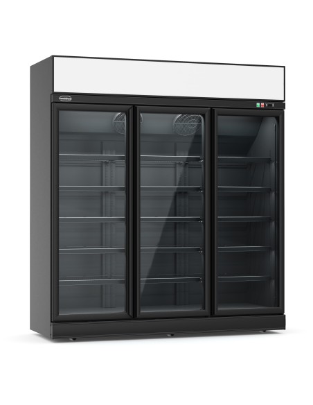 CONGÉLATEUR 3 PORTES EN VERRE NOIR INS-1530F BL
