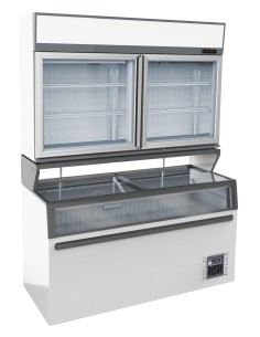 CHAMBRE MURALE FRIGORIFIQUES BLANC 2 PORTES EN VERRE