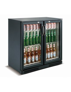 ARRIÈRE BAR RÉFRIGÉRÉE NOIR 2 PORTES