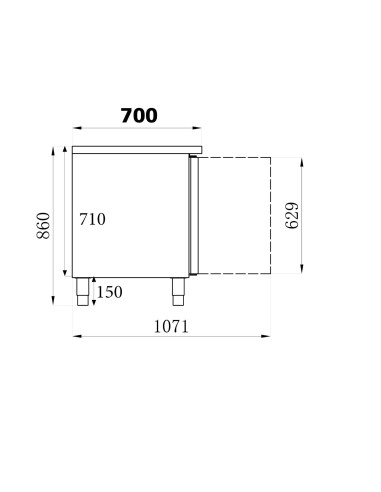 700 TABLE RÉFRIGÉRÉE 2 PORTES