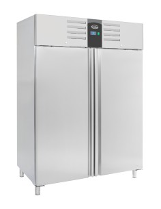RÉFRIGÉRATEUR EN ACIER INOX 2 PORTES