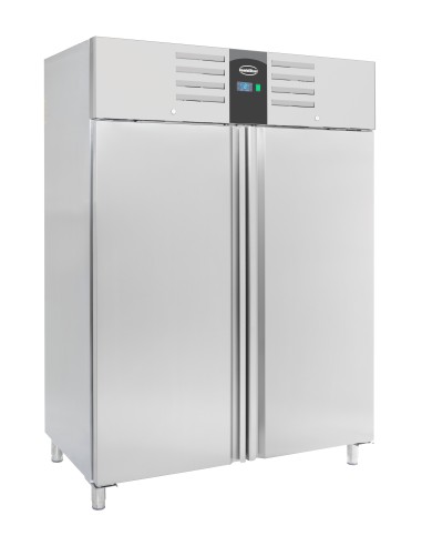 RÉFRIGÉRATEUR EN ACIER INOX 2 PORTES