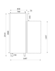 RÉFRIGÉRATEUR EN ACIER INOX 2 PORTES 2