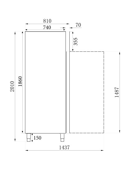 CONGELATEUR EN ACIER INOX+AL 1200 LTR STATIQUE