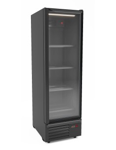 RÉFRIGÉRATEUR 1 PORTE EN VERRE NOIR 550L