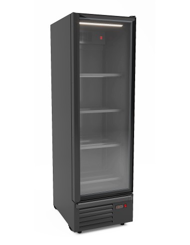 RÉFRIGÉRATEUR 1 PORTE EN VERRE NOIR 550L