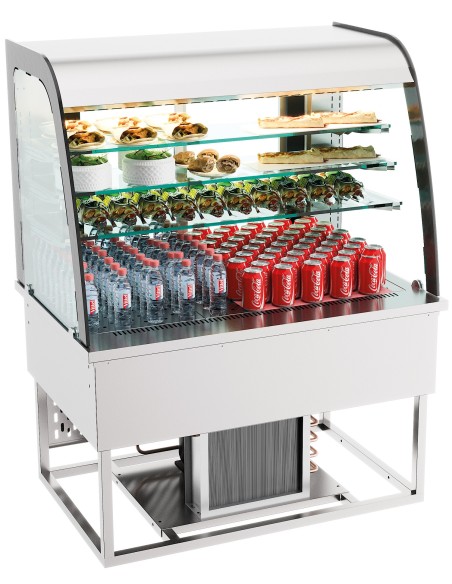 DROP-IN VITRINE RÉFRIGÉRÉE 140L OUVERT