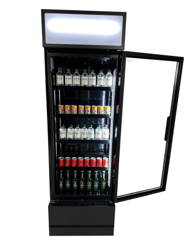 RÉFRIGÉRATEUR PORTE EN VERRE FCU-370 BL