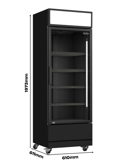 RÉFRIGÉRATEUR PORTE EN VERRE FCU-370 BL