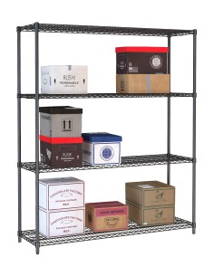 ÉTAGÈRES 4 LEVELS 1500 NOIR DÉMONTABLE 2