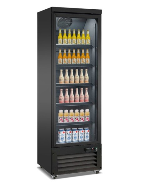 RÉFRIGÉRATEUR 1 PORTE EN VERRE NOIR CEB-500R BL