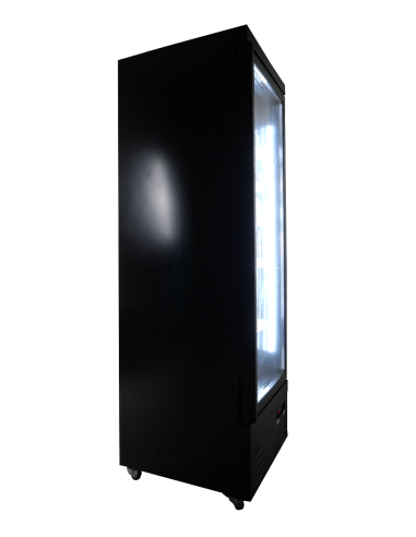 RÉFRIGÉRATEUR 1 PORTE EN VERRE NOIR CEB-500R BL