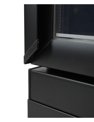 RÉFRIGÉRATEUR 1 PORTE EN VERRE NOIR CEB-500R BL