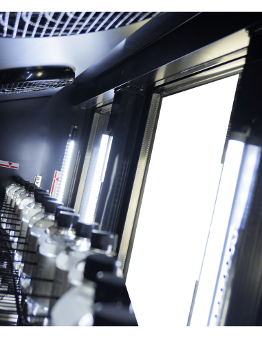 RÉFRIGÉRATEUR 3 PORTES EN VERRE NOIR CEB-1600R BL