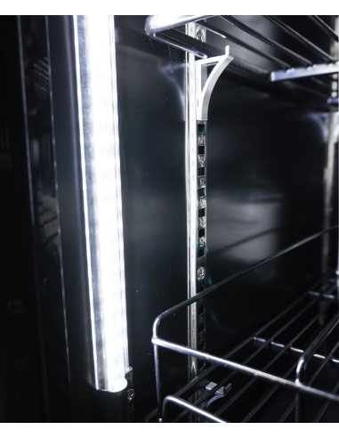 RÉFRIGÉRATEUR 3 PORTES EN VERRE NOIR CEB-1600R BL