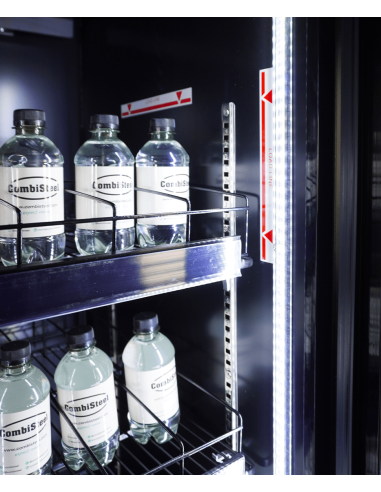 RÉFRIGÉRATEUR 3 PORTES EN VERRE NOIR CEB-1600R BL