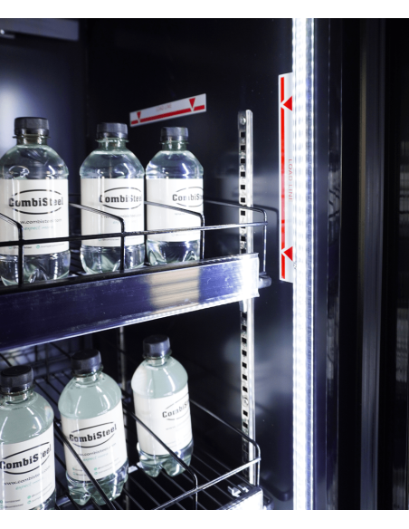 RÉFRIGÉRATEUR 3 PORTES EN VERRE NOIR CEB-1600R BL