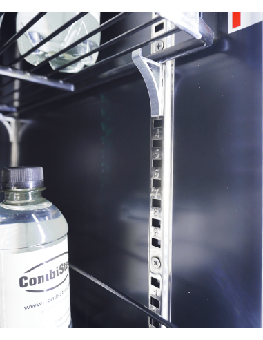 RÉFRIGÉRATEUR 3 PORTES EN VERRE NOIR CEB-1600R BL