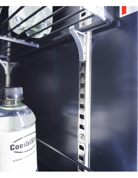 RÉFRIGÉRATEUR 3 PORTES EN VERRE NOIR CEB-1600R BL