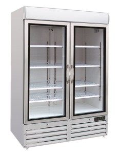 CONGÉLATEUR 2 PORTES EN VERRE