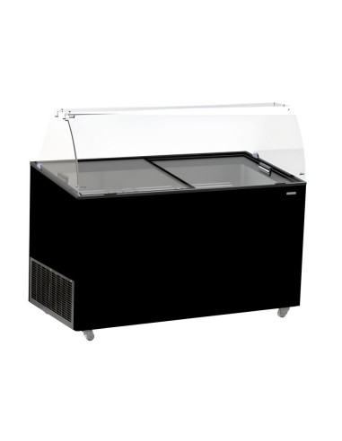 VITRINE À CREME GLACÉE TENERIFE NOIR 10X5 LTR