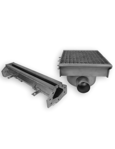 DRAIN INOX 300X265 AVEC 1 SORTIE POUR GOUTTIÈRE À FENTE 2