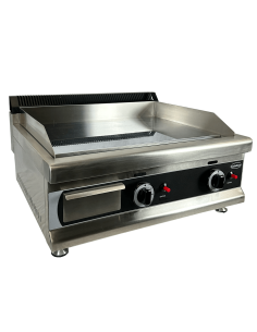 PLAQUE GRILLE À GAZ CHROME 650 2