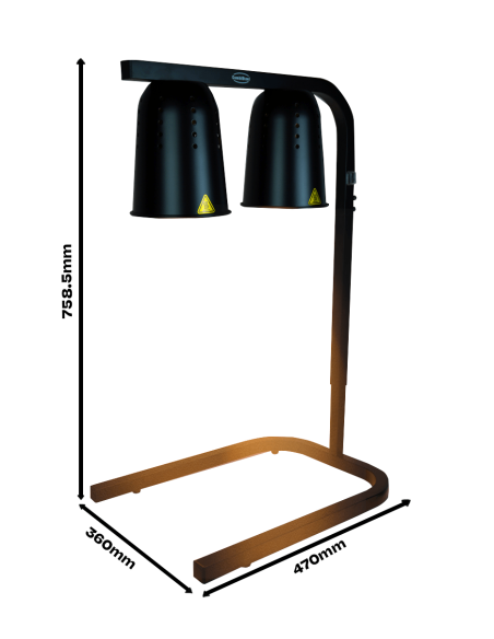 LAMPE CHAUFFANT NOIRE